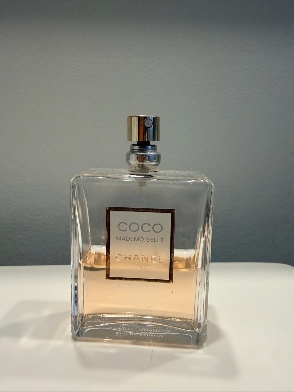 CHANEL Coco Mademoiselle Perfume Bottle - Peach and Gold Accents